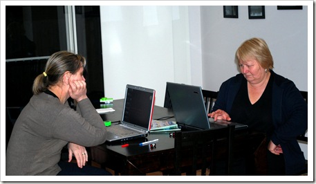 Rae and Zita - Dueling Laptops