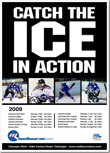 Melbourne Ice 2009 Poster