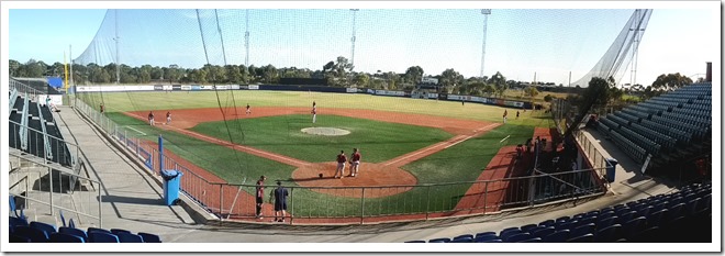 Batting practice at Melbourne Aces