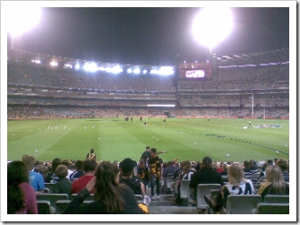 Camera Phone Picture Of Our Seats At The MCG